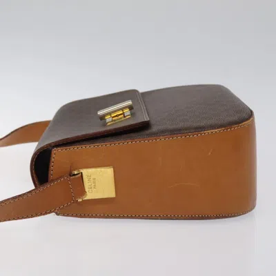 Pre-owned Celine Céline Macadam Brown Canvas Shoulder Bag ()