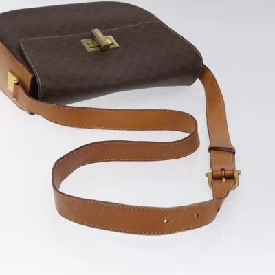 Pre-owned Celine Céline Macadam Brown Canvas Shoulder Bag ()