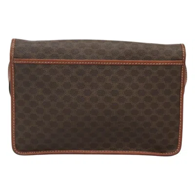 Pre-owned Celine Céline Macadam Brown Canvas Shoulder Bag ()