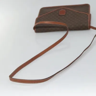 Pre-owned Celine Céline Macadam Brown Canvas Shoulder Bag ()