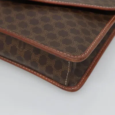 Pre-owned Celine Céline Macadam Brown Canvas Shoulder Bag ()