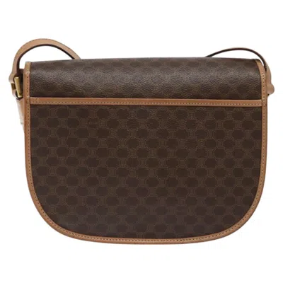 Pre-owned Celine Céline Macadam Brown Canvas Shoulder Bag ()