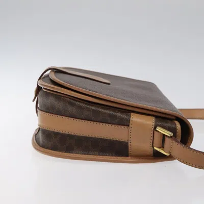 Pre-owned Celine Céline Macadam Brown Canvas Shoulder Bag ()