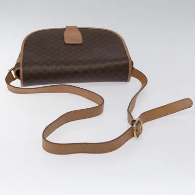 Pre-owned Celine Céline Macadam Brown Canvas Shoulder Bag ()