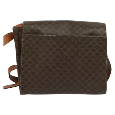 Pre-owned Celine Céline Macadam Brown Canvas Shoulder Bag ()