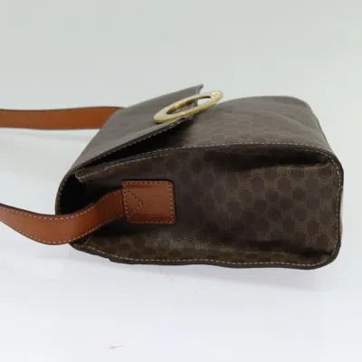 Pre-owned Celine Céline Macadam Brown Canvas Shoulder Bag ()