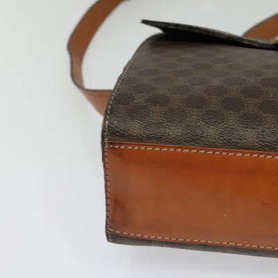 Pre-owned Celine Céline Macadam Brown Canvas Shoulder Bag ()