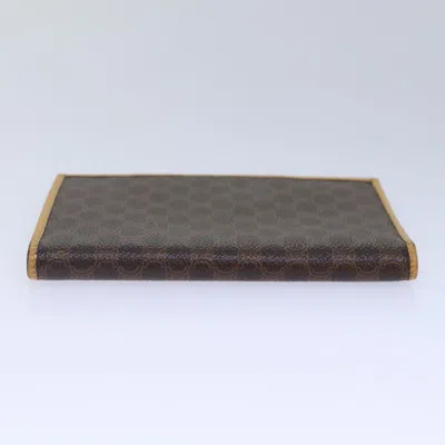 Pre-owned Celine Céline Macadam Brown Canvas Wallet  ()