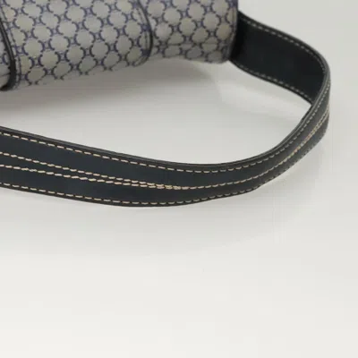 Pre-owned Celine Céline Macadam Navy Canvas Shoulder Bag ()
