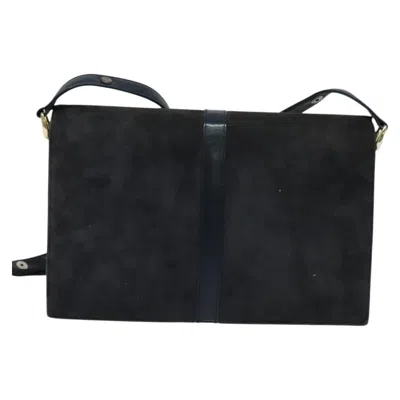Pre-owned Celine Céline Navy Suede Shoulder Bag ()