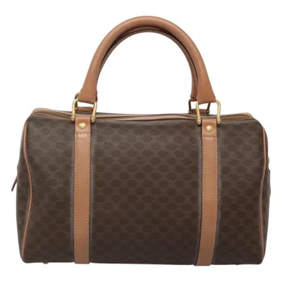Pre-owned Celine Céline Triomphe Brown Canvas Travel Bag ()