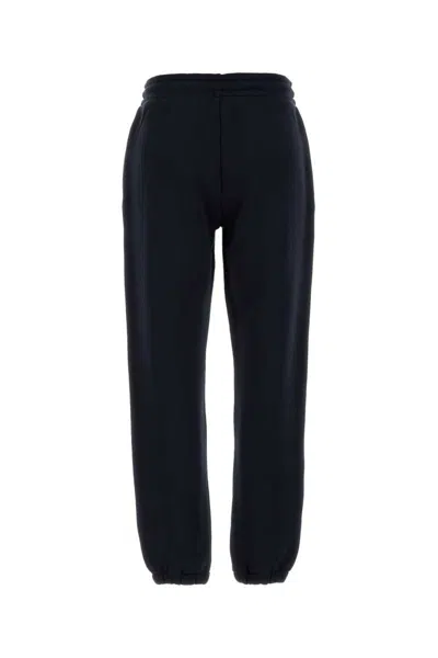 Moncler Midnight Blue Cotton Blend Joggers In Black