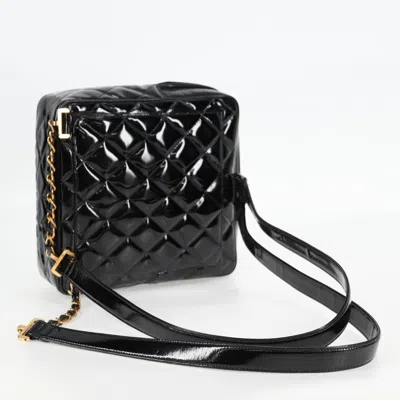 Pre-owned Chanel Black Patent Leather Backpack Bag ()
