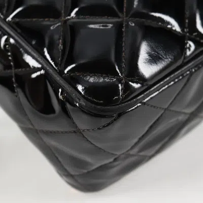Pre-owned Chanel Black Patent Leather Backpack Bag ()