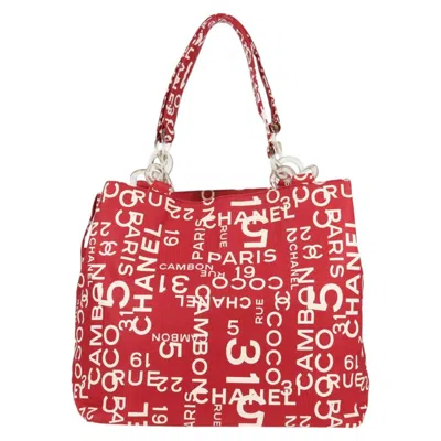 Pre-owned Chanel By Sea Red Canvas Tote Bag ()