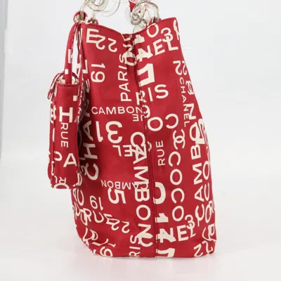 Pre-owned Chanel By Sea Red Canvas Tote Bag ()