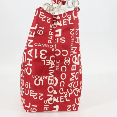 Pre-owned Chanel By Sea Red Canvas Tote Bag ()