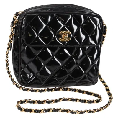 Pre-owned Chanel Camera Black Patent Leather Shoulder Bag ()