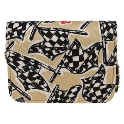 Pre-owned Chanel Coco Mark Beige Nylon Shoulder Bag ()