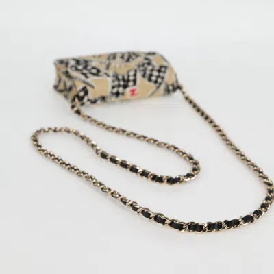 Pre-owned Chanel Coco Mark Beige Nylon Shoulder Bag ()