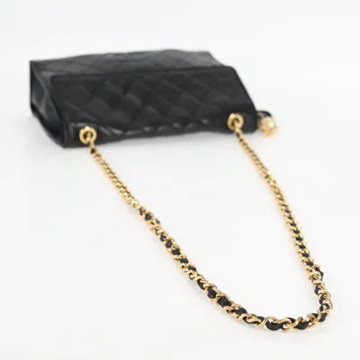 Pre-owned Chanel Coco Mark Black Leather Shoulder Bag ()