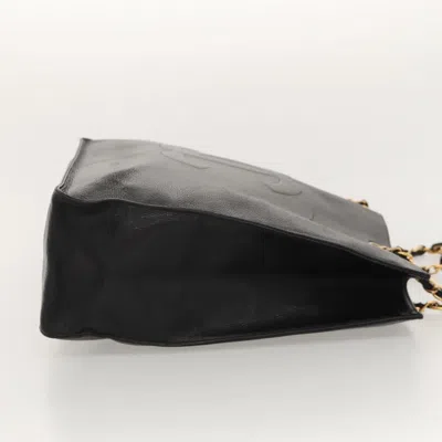 Pre-owned Chanel Coco Mark Black Leather Tote Bag ()