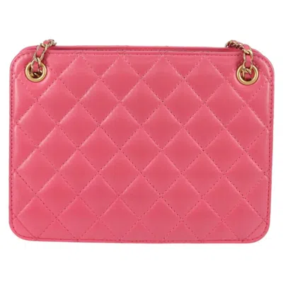 Pre-owned Chanel Coco Mark Pink Leather Shoulder Bag ()