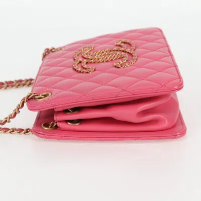 Pre-owned Chanel Coco Mark Pink Leather Shoulder Bag ()