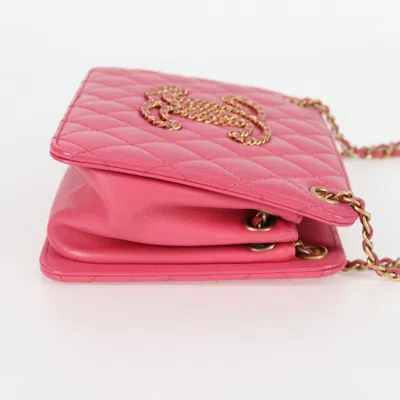 Pre-owned Chanel Coco Mark Pink Leather Shoulder Bag ()