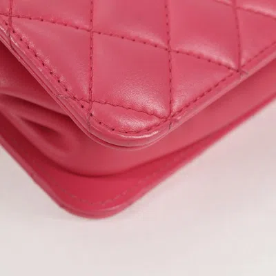Pre-owned Chanel Coco Mark Pink Leather Shoulder Bag ()