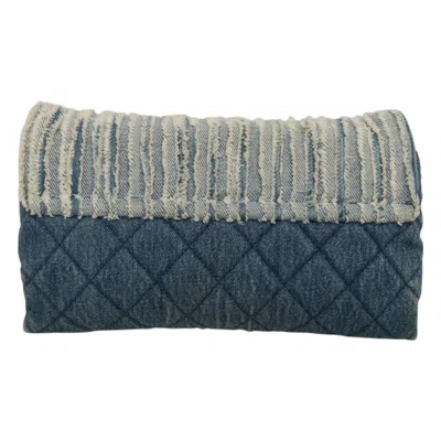 Pre-owned Chanel Fringe Blue Denim - Jeans Shoulder Bag ()