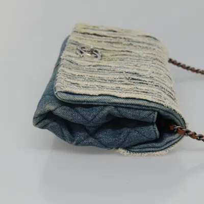 Pre-owned Chanel Fringe Blue Denim - Jeans Shoulder Bag ()