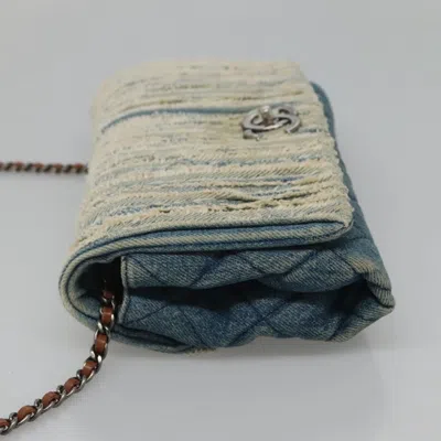 Pre-owned Chanel Fringe Blue Denim - Jeans Shoulder Bag ()