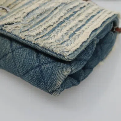 Pre-owned Chanel Fringe Blue Denim - Jeans Shoulder Bag ()