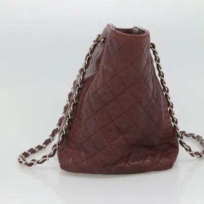 Pre-owned Chanel Grand Shopping Burgundy Leather Tote Bag ()