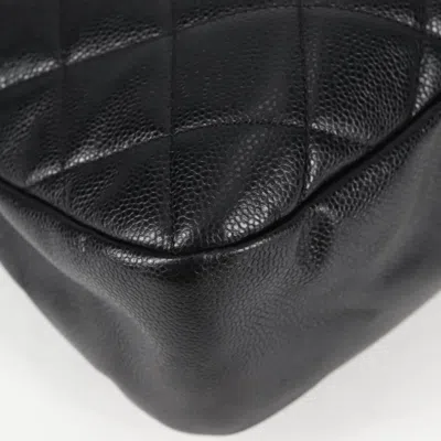 Pre-owned Chanel Logo Cc Black Leather Tote Bag ()