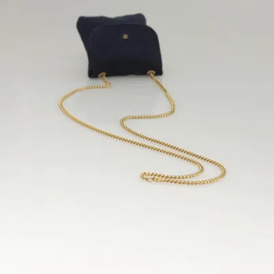Pre-owned Chanel Navy Cotton Clutch Bag ()