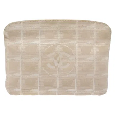 Pre-owned Chanel Travel Line Pink Nylon Clutch Bag ()