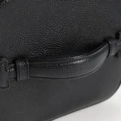 Pre-owned Chanel Vanity Black Leather Clutch Bag ()
