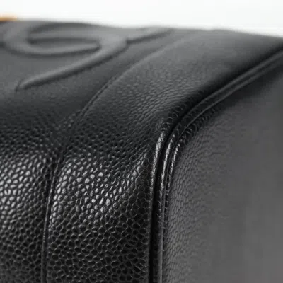 Pre-owned Chanel Vanity Black Leather Clutch Bag ()