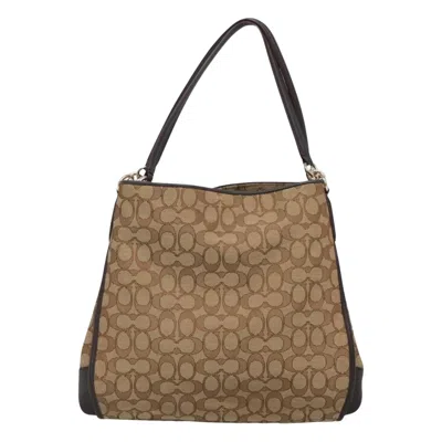 Pre-owned Coach Signature Beige Canvas Tote Bag ()