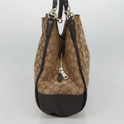 Pre-owned Coach Signature Beige Canvas Tote Bag ()