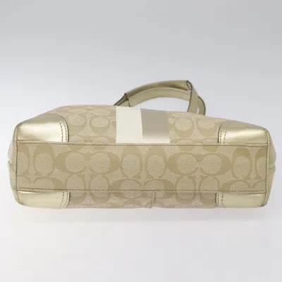 Pre-owned Coach Signature Gold Canvas Tote Bag ()