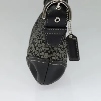 Pre-owned Coach Signature Grey Canvas Shoulder Bag ()
