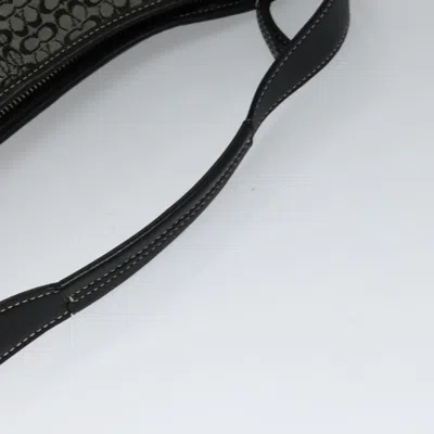 Pre-owned Coach Signature Grey Canvas Shoulder Bag ()