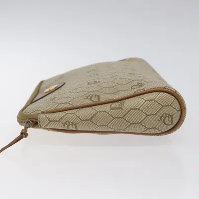 Pre-owned Dior Honeycomb Beige Leather Clutch Bag ()