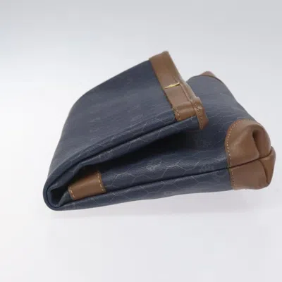 Pre-owned Dior Honeycomb Navy Canvas Clutch Bag ()