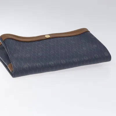 Pre-owned Dior Honeycomb Navy Canvas Clutch Bag ()