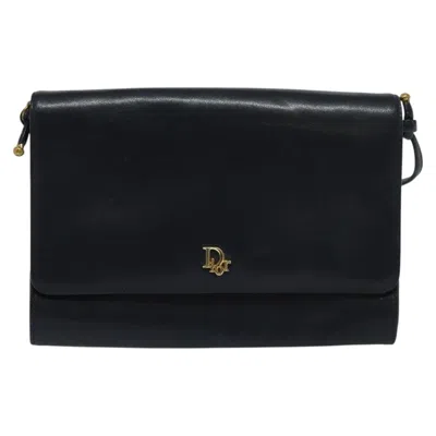 Pre-owned Dior Navy Leather Shoulder Bag ()