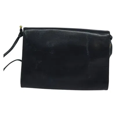 Pre-owned Dior Navy Leather Shoulder Bag ()